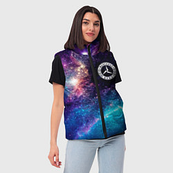 Женский жилет Mercedes space auto, цвет: 3D-черный — фото 2