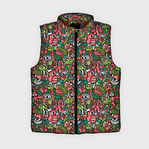 Женский жилет Человечки с длинными носами / 3D-Красный – фото 1
