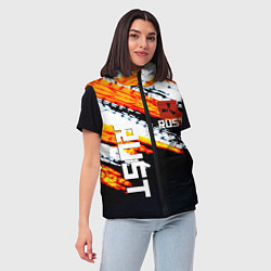 Женский жилет RUST краски текстура абстрактная, цвет: 3D-красный — фото 2