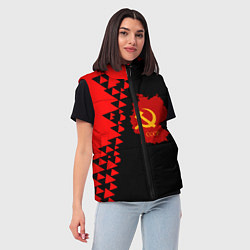 Женский жилет СССР геометрия прошлого, цвет: 3D-светло-серый — фото 2