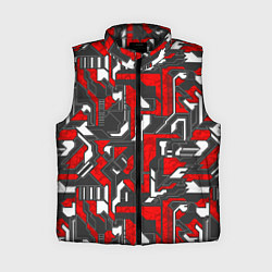 Женский жилет Абстракция геометрический паттерн, цвет: 3D-черный