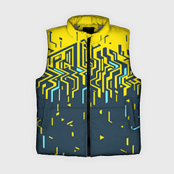 Женский жилет Яркий абстрактный геометрический рисунок для спорт, цвет: 3D-светло-серый