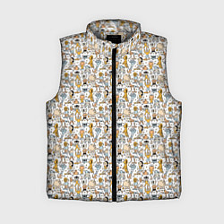 Женский жилет Человечки и монстры, цвет: 3D-светло-серый