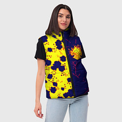 Женский жилет Cyberpunk лого текстура, цвет: 3D-черный — фото 2