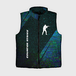 Женский жилет Counter Strike glitch blue