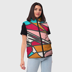Женский жилет Забавная геометрия, цвет: 3D-светло-серый — фото 2