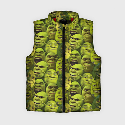 Женский жилет Шрек - паттерн / 3D-Красный – фото 1