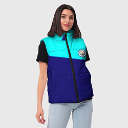 Женский жилет Манчестер сити геометрия спорт, цвет: 3D-черный — фото 2