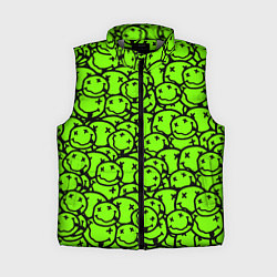 Женский жилет Nirvana green logo smile, цвет: 3D-светло-серый