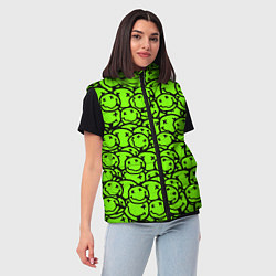 Женский жилет Nirvana green logo smile, цвет: 3D-светло-серый — фото 2