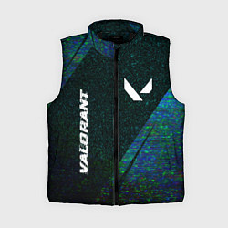 Женский жилет Valorant glitch blue cybersport, цвет: 3D-черный