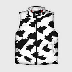Женский жилет Чётные пятна на белом фоне - минимализм, цвет: 3D-красный