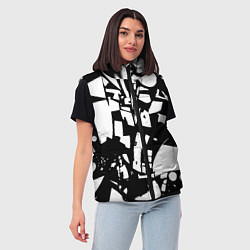 Женский жилет Модная абстракция - нейроарт, цвет: 3D-светло-серый — фото 2