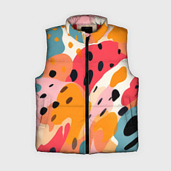 Женский жилет Яркие пятна, цвет: 3D-красный