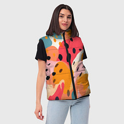 Женский жилет Яркие пятна, цвет: 3D-красный — фото 2