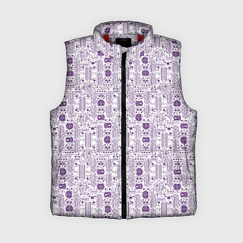 Женский жилет Узоры и лица / 3D-Красный – фото 1