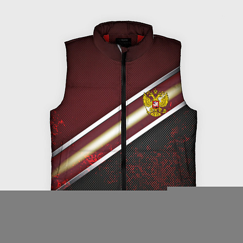 Женский жилет Сталь Россия текстура / 3D-Красный – фото 1