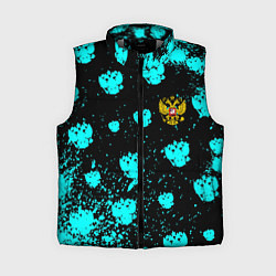 Женский жилет Герб текстура РФ, цвет: 3D-светло-серый