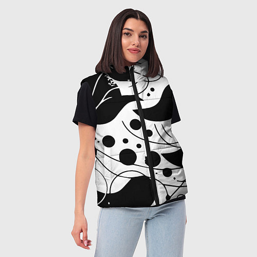Женский жилет Fashion abstraction - ai art fantasy / 3D-Светло-серый – фото 3