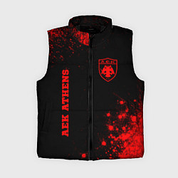 Женский жилет AEK Athens - red gradient вертикально, цвет: 3D-черный