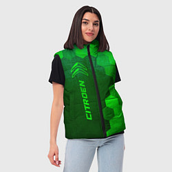 Женский жилет Citroen - green gradient по-вертикали, цвет: 3D-черный — фото 2