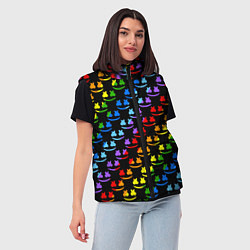 Женский жилет Marshmello dj colors, цвет: 3D-светло-серый — фото 2
