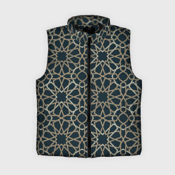 Женский жилет Геометрический паттерн арабеска, цвет: 3D-черный