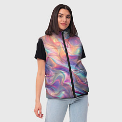 Женский жилет Перламутровый голографический градиент, цвет: 3D-светло-серый — фото 2