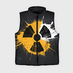 Женский жилет Знак радиации, цвет: 3D-черный