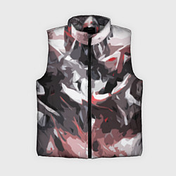 Женский жилет Абстрактный узор черно-серый, цвет: 3D-светло-серый