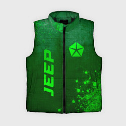 Женский жилет Jeep - green gradient вертикально