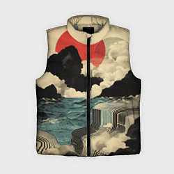 Женский жилет Ретро пейзаж в Японском стиле
