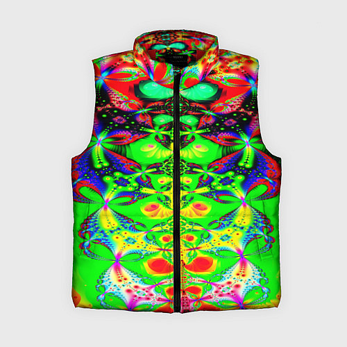 Женский жилет Оптический фрактал кислота / 3D-Красный – фото 1