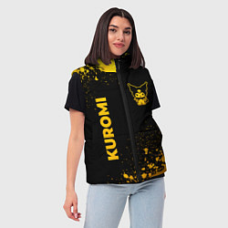 Женский жилет Kuromi - gold gradient вертикально, цвет: 3D-черный — фото 2