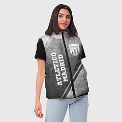 Женский жилет Atletico Madrid - grey gradient вертикально, цвет: 3D-черный — фото 2