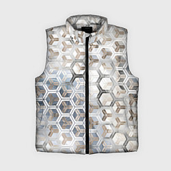 Женский жилет Зеркальные соты с переливами света, цвет: 3D-светло-серый