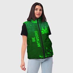 Женский жилет Die Antwoord - green gradient вертикально, цвет: 3D-черный — фото 2