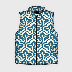 Женский жилет Геометрический узор синий, цвет: 3D-светло-серый