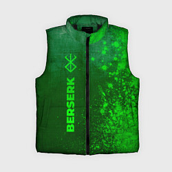 Женский жилет Berserk - green gradient по-вертикали, цвет: 3D-черный