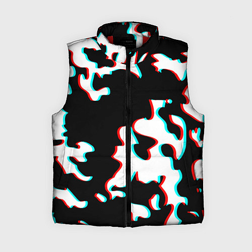 Женский жилет Камуфляж глитч / 3D-Красный – фото 1