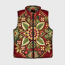 Женский жилет Русские классические узоры и орнамент, цвет: 3D-светло-серый