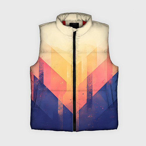Женский жилет Abstract art - geometric shapes / 3D-Красный – фото 1