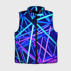 Женский жилет Неоновая текстура геометрия, цвет: 3D-красный