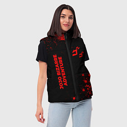 Женский жилет JoJo Bizarre Adventure - red gradient вертикально, цвет: 3D-черный — фото 2