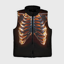 Женский жилет Скелет человека в огне, цвет: 3D-черный