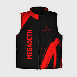 Женский жилет Megadeth - red gradient вертикально