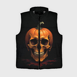 Женский жилет Череп-тыква для Хэллоуина, цвет: 3D-светло-серый