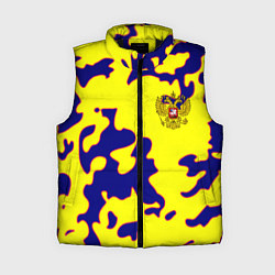 Женский жилет Российская империя камуфляж желтый, цвет: 3D-черный