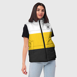 Женский жилет Мы русские с нами Бог НИКА 2 черная патриоты, цвет: 3D-светло-серый — фото 2