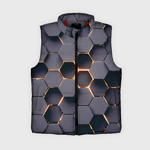 Женский жилет Трехмерные соты с подсветкой / 3D-Красный – фото 1